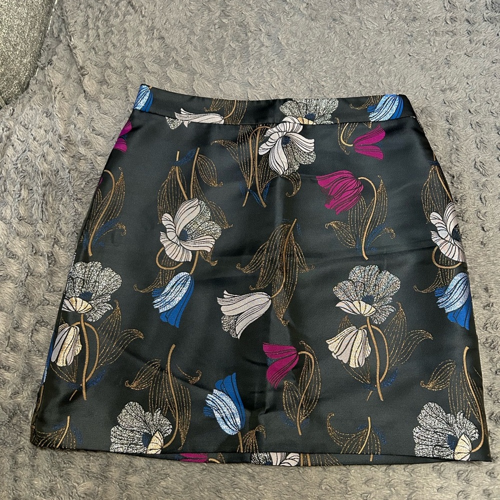 Ann Taylor Black and Blue Cocktail Pencil Skirt